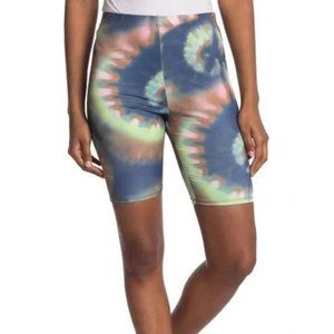 NWT AFRM x NORDSTROM Lars Bike Shorts - (Soft Multi Spiral Tie Dye, MEDIUM)